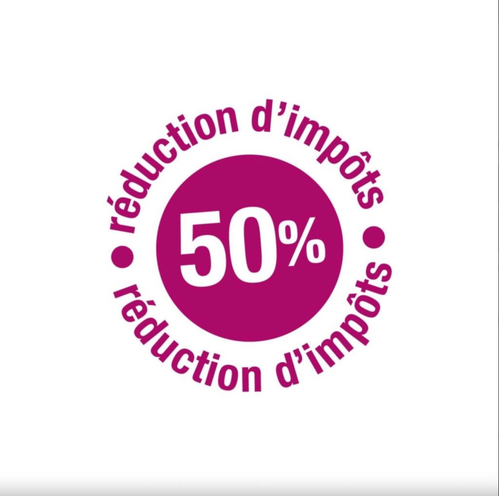 Logo réduction d'impôts de 50% - services à la personne